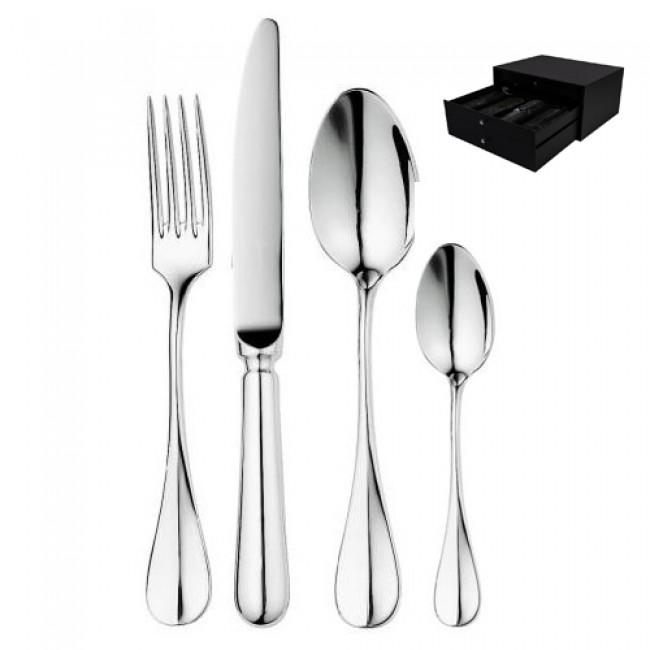 Ménagère 24 pièces en inox 18/10 3,5mm finition miroir - Verlaine - Guy Degrenne