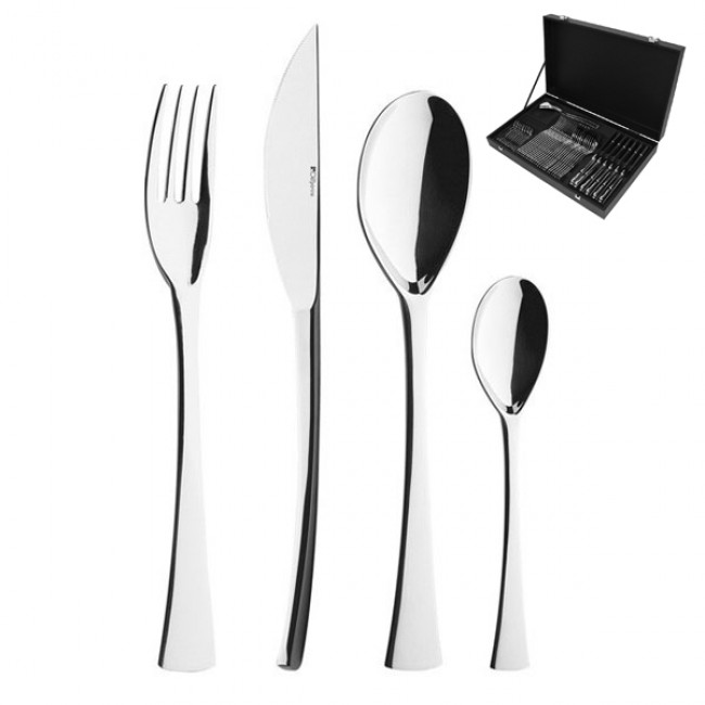 50 pieces cutlery set 18/10 stainless steel - Solstice - Guy Degrenne