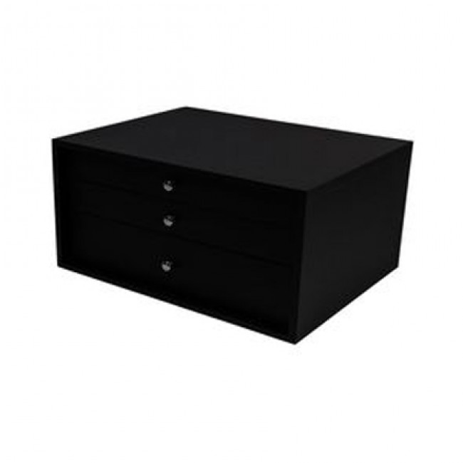Coffret ménagère de couverts 127 pièces vide en bois noir