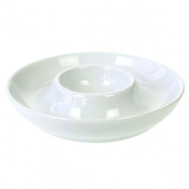 Round eggcup in white porcelain - Batch of 4 - Cosy & Trendy