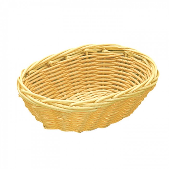 Oval bread basket 9 x6" - polypropylene - wicker aspect - AZ boutique