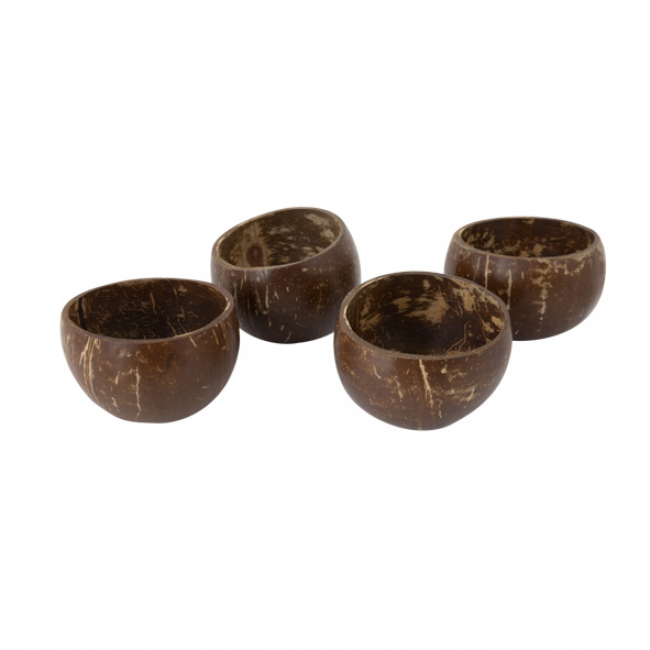 Round coconut bowl 11,8-17 oz / 35-50 cl - Set of 4
