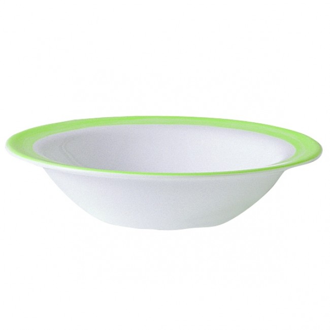 White/green stacking dish 4.7" / 12cm - Set of 6