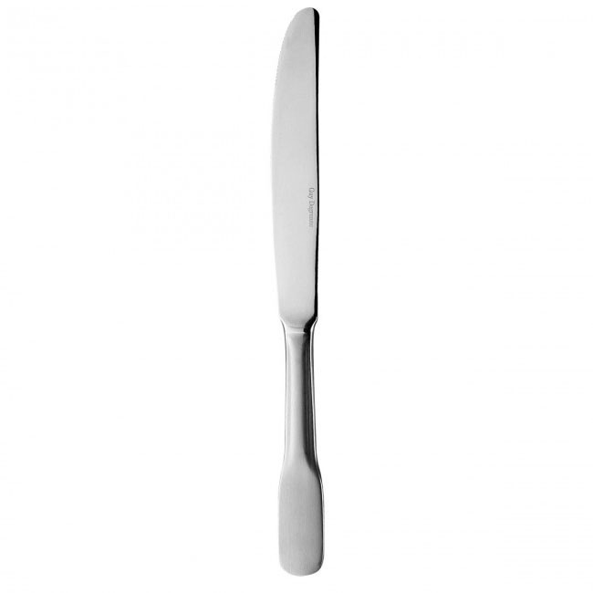 Hollow handle dessert knife plain blade - 3mm thick 18/0 stainless steel - Set of 6 - Vieux Paris - Guy Degrenne
