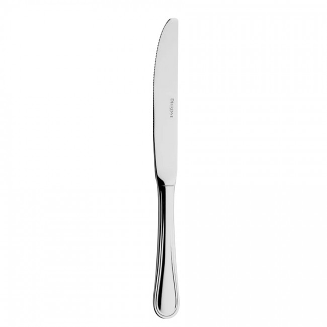 Flat handle dessert knife serrated blade - 3mm thick 18/10 stainless steel - Sold by 6 - Confidence - Guy Degrenne