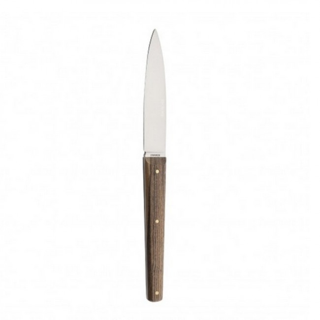 Steak knives stainless steel picana wood handle - Set of 6 - Mirage les essences - Guy Degrenne