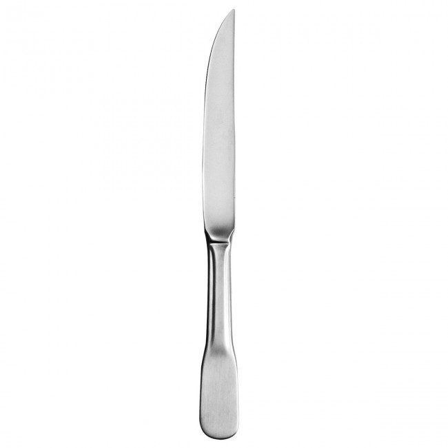 Couteau à steak, manche plat, en inox 18/0 de 3mm finition satinée - Lot de 6 - Vieux Paris - Guy Degrenne