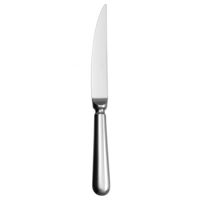 Couteau de table, manche orfèvre, lame scie en inox 18/10 de 3,5mm finition miroir - Lot de 6 - Guy Degrenne - Blois FH