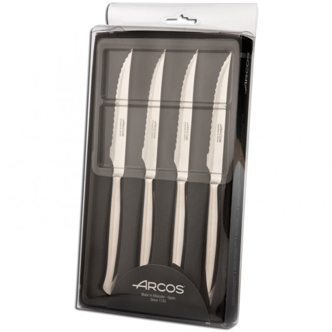 Couteau à steak type 1 - lame inox 11cm - Coffret cadeau de 4 - Chuletero - Arcos