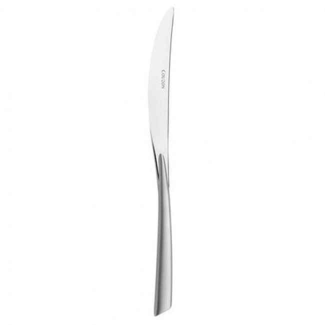 Couteau de table en inox forgé 18/10 avec contraste sablé - Lot de 6 - Visavi - Couzon