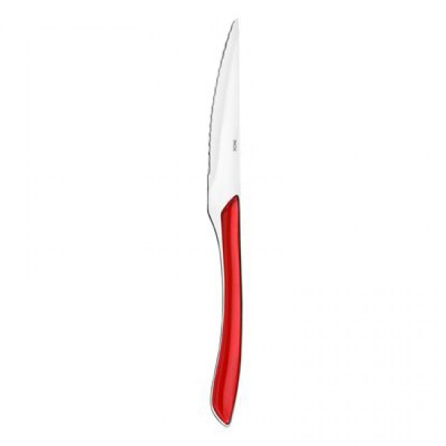 Red table knife - 2mm thick 18/0 stainless steel - Red Eclat - Amefa