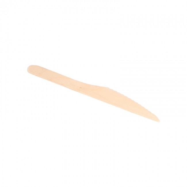 Ecological wooden knife 6.3" / 16.4cm - Set of 100