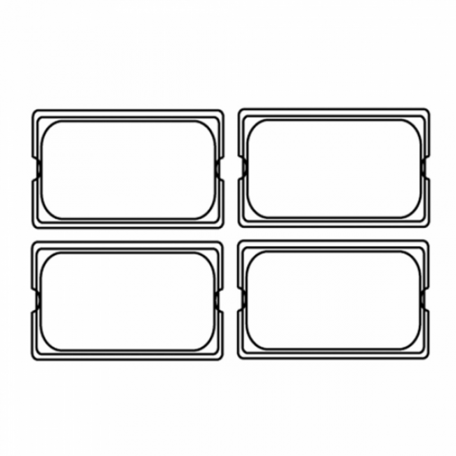 Polycarbonate lid GN 1/4 26.5x16.2cm / 10x6" for reference 202.15 - AZ Boutique