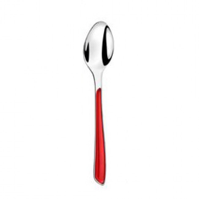 Red teaspoon - 2mm thick 18/0 stainless steel - Red Eclat - Amefa