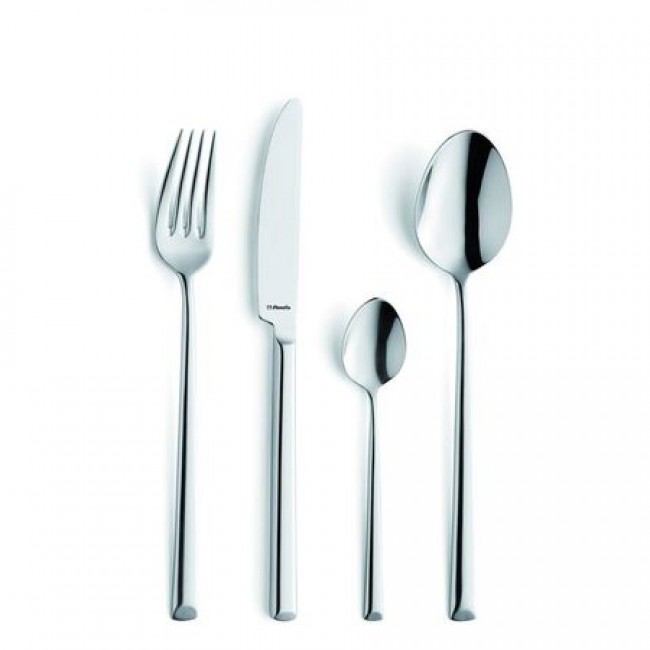 Mocha spoon - 4mm thick wrought 18/10 stainless steel - Sold by 6 - Métropole - Amefa
