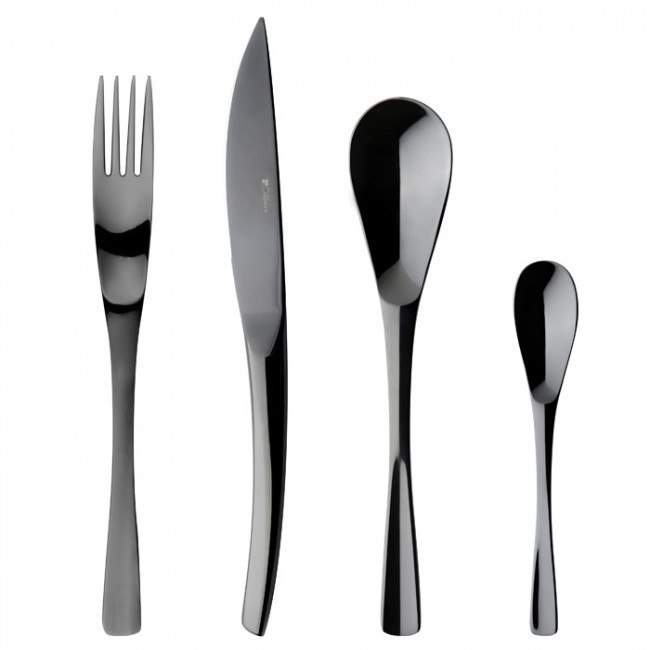 Iced tea spoon - 18/10 stainless steel - Set of 6 - XY Black Mirror- Guy Degrenne