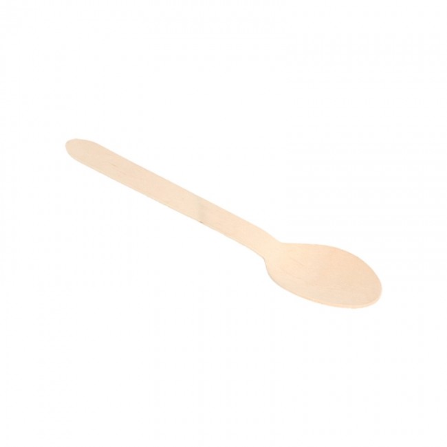 Ecological wooden spoon 5.9" / 15.8cm - Set of 100