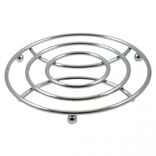 Plate mat round diametre 18cm - Chrome - Cosy & Trendy