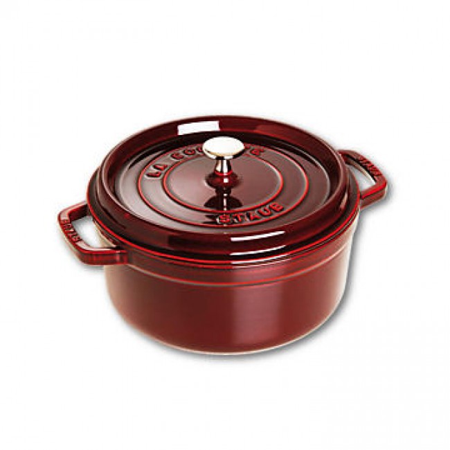 Round cast iron cocotte 10.2" / 26 cm - grenadine red