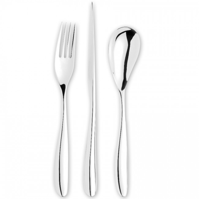 Fourchette à dessert en inox 18/10 forgé 5,5mm  - Lot de 6 - Pétale - Eternum