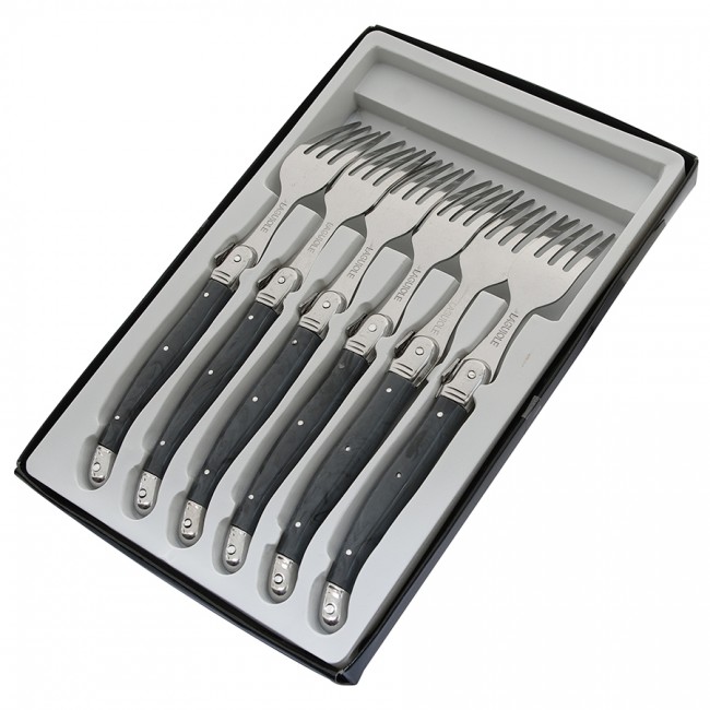 Grey stainless steel table fork - Sold by 6 