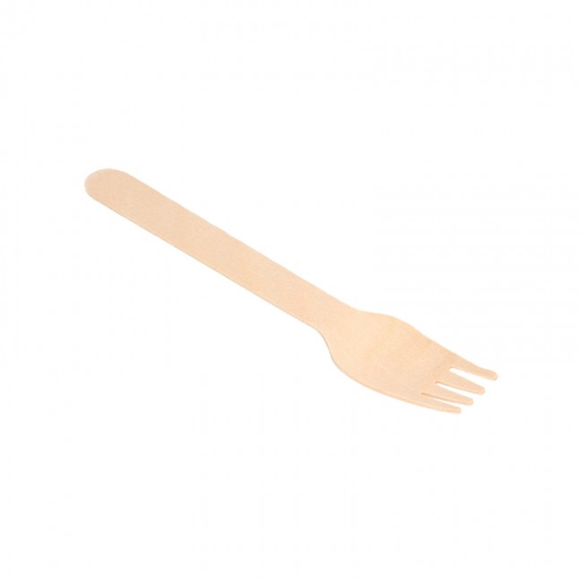 Ecological wooden fork 6.3" / 16cm - Set of 100
