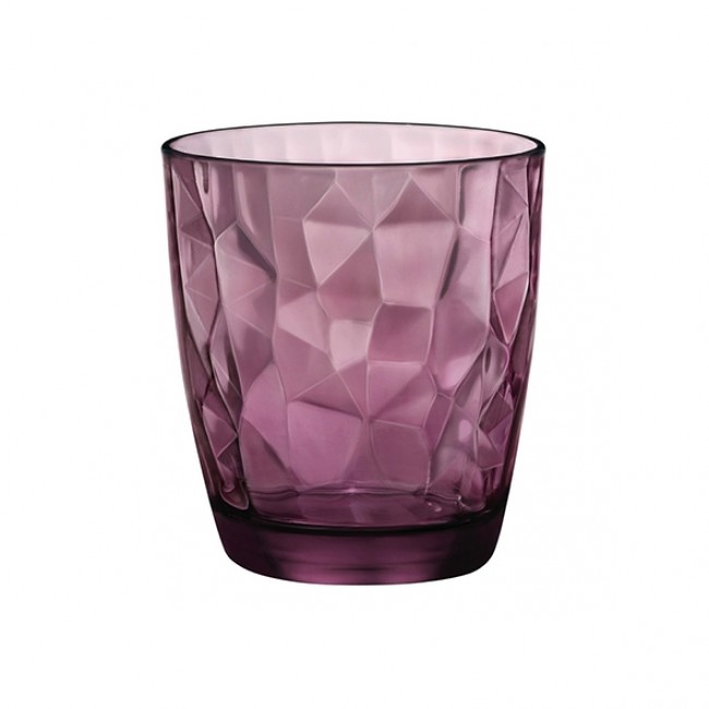 Glass tumbler 13.2 oz / 39 cl purple - Set of 6