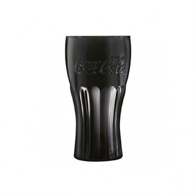 Coca Cola black tumbler glass 37cl / 12,5oz - Set of 6    - Coca Cola - Luminarc