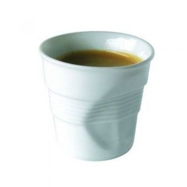White porcelain espresso cup 8cl/2.7oz - Revol - Gobelets froissés