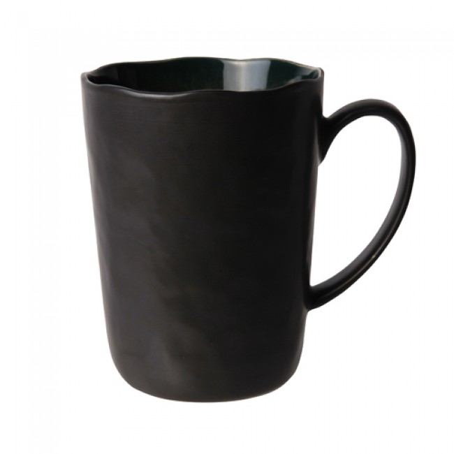 Mug black and green 13oz / 39cl  - Laguna Verde - Cosy & Trendy