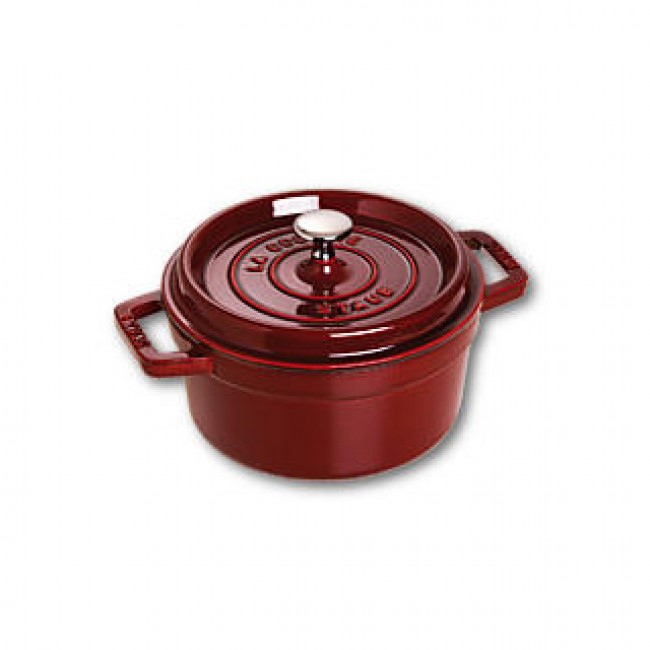 Round cast iron cocotte 4" / 10 cm - grenadine red