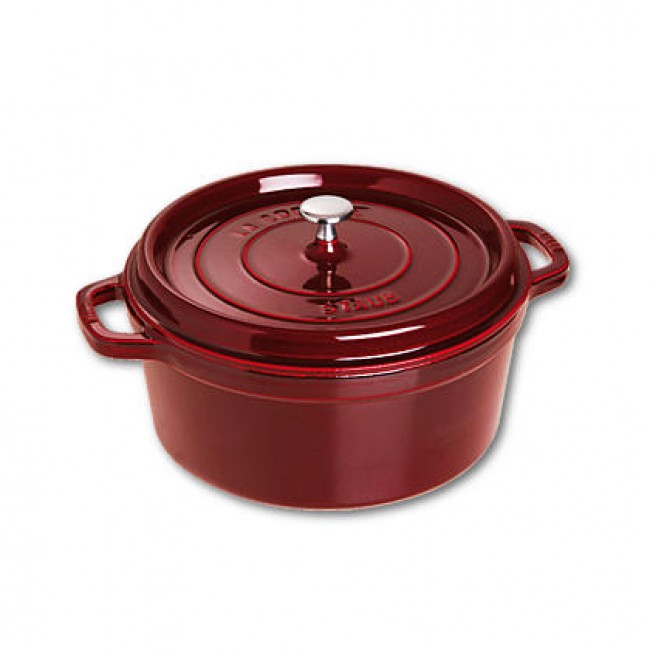 Round cast iron cocotte 11" / 28 cm - grenadine red