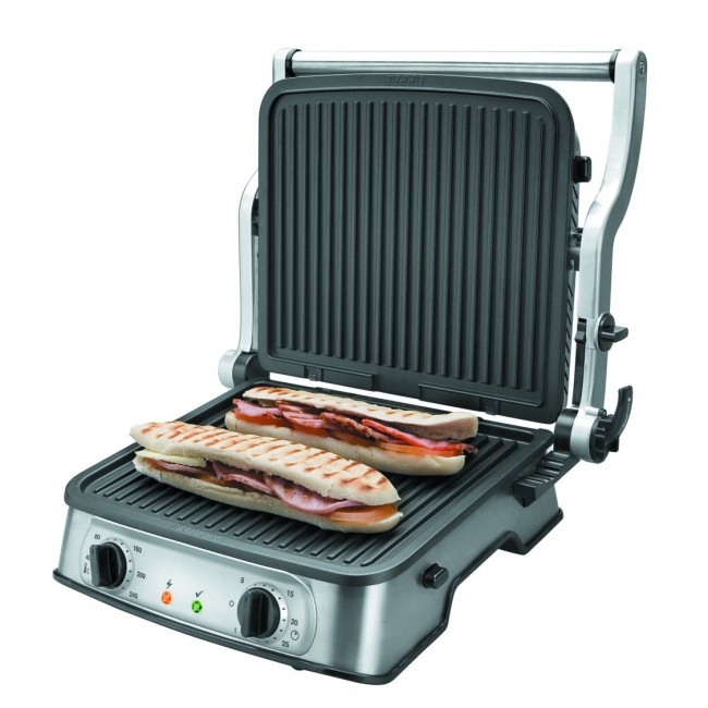 Grill électrique 1400w professionnel pour grillades et sandwichs - Max 240°C - Grill professionnel - Lacor