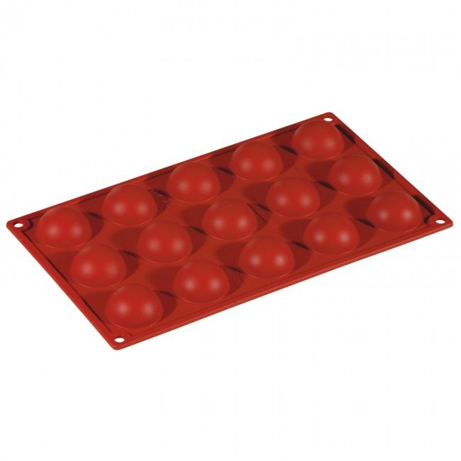 Moule flexible en silicone - 15 petites demi-sphères - Flexipad - Paderno