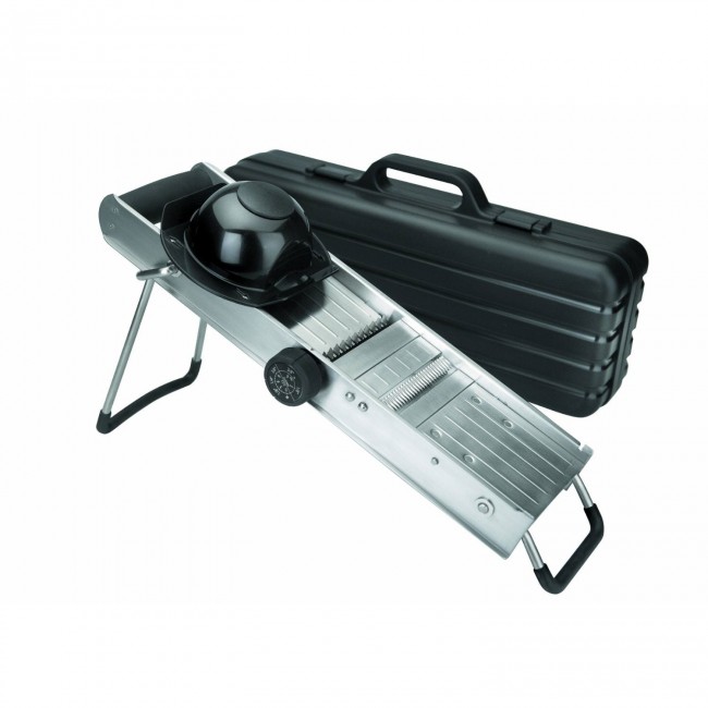 Mandoline inox professionnelle avec chariot protecteur et mallette - Mandolines - Lacor