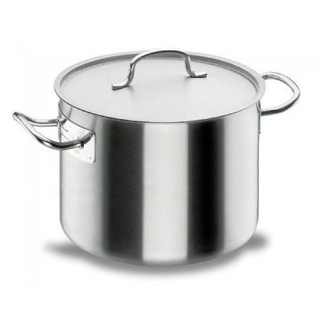 Short stock pot Ø 24cm with lid - induction stainless steel 18/10 - Chef Classic - Lacor