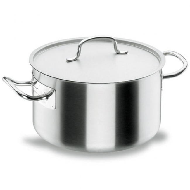 Deep casserole Ø 24cm with lid - induction stainless steel 18/10 - Chef Classic - Lacor