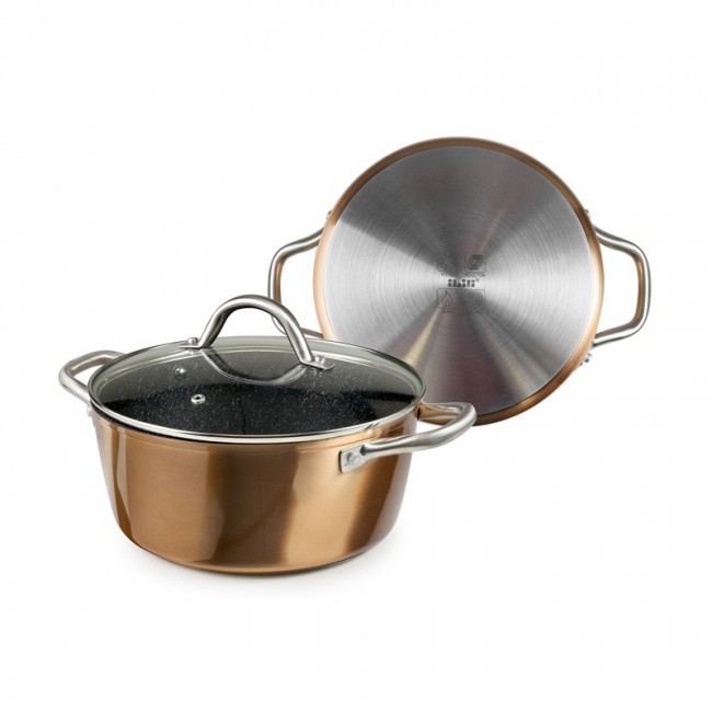 Round paella pan Ø 60cm with lid - induction stainless steel 18/10 - Chef Classic - Lacor