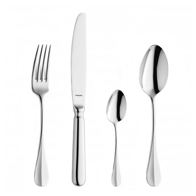 Ménagère 18 pièces en inox 18/10 de 4mm - Manche orfèvre - Baguette Royal