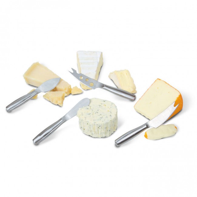 Set of 4 stainless steel cheese knives - Explore - Boska