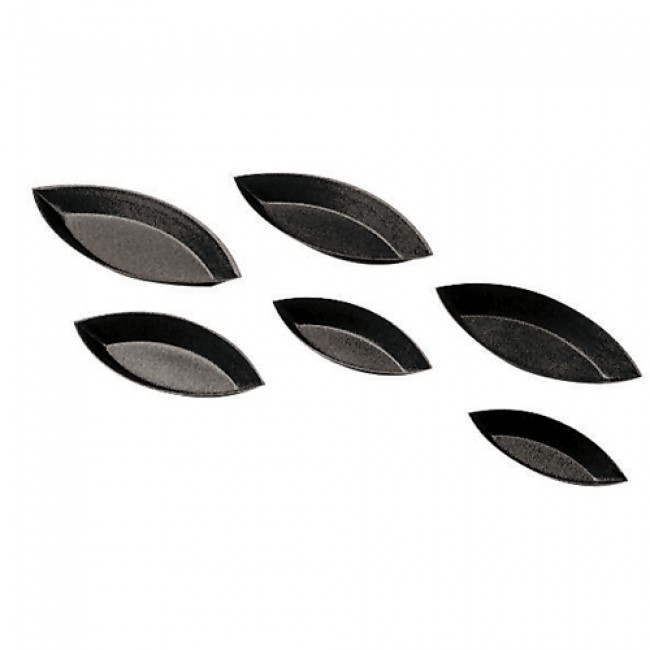 Non-stick oval boat mold 2.4 in / 6 cm - Set of 6