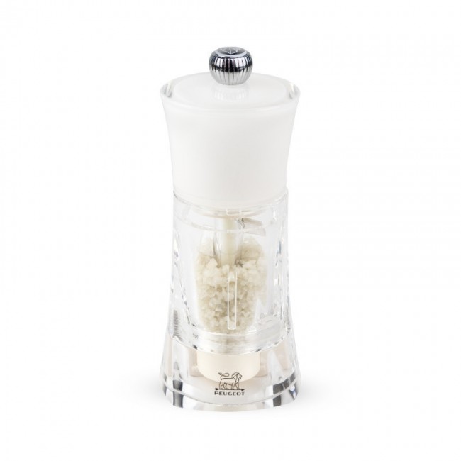 White acrylic wet salt mill 14cm/5.5" - Oléron - Peugeot