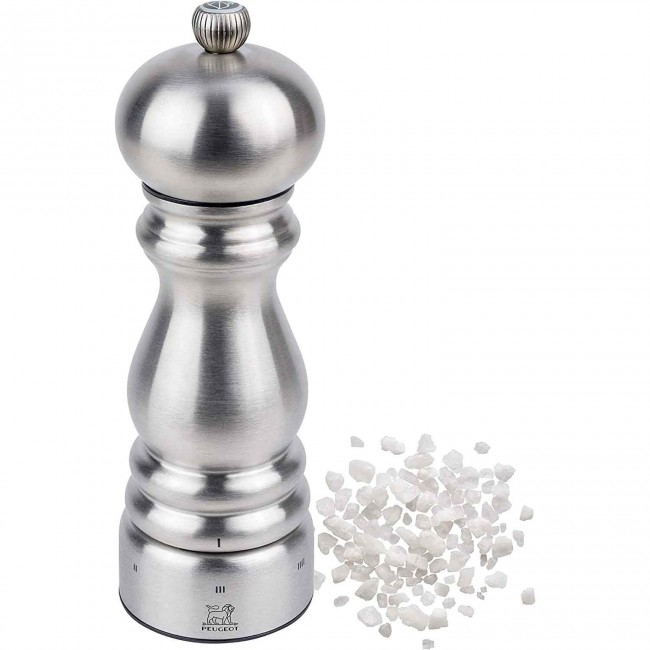 Stainless steel salt mill Paris Chef u'Select 7" / 18cm - Paris Specials - Peugeot