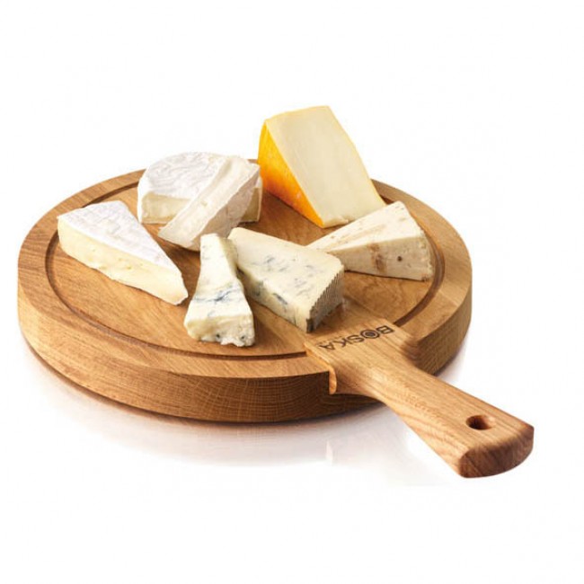 Round oakwood cheese board Ø29,7 cm/11,7" - Size M - Life - Boska