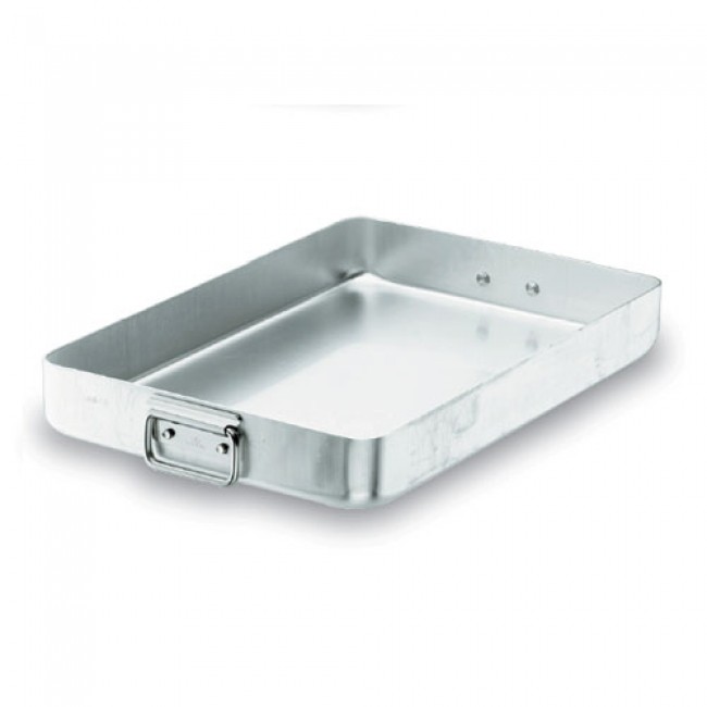 Aluminium roasting pan 65x43cm with falling handles - Chef - Aluminio - Lacor