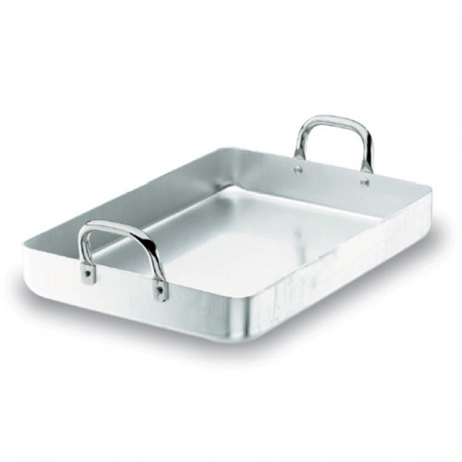 Aluminium roasting pan 65x43cm with fixed handles - Chef - Aluminio - Lacor