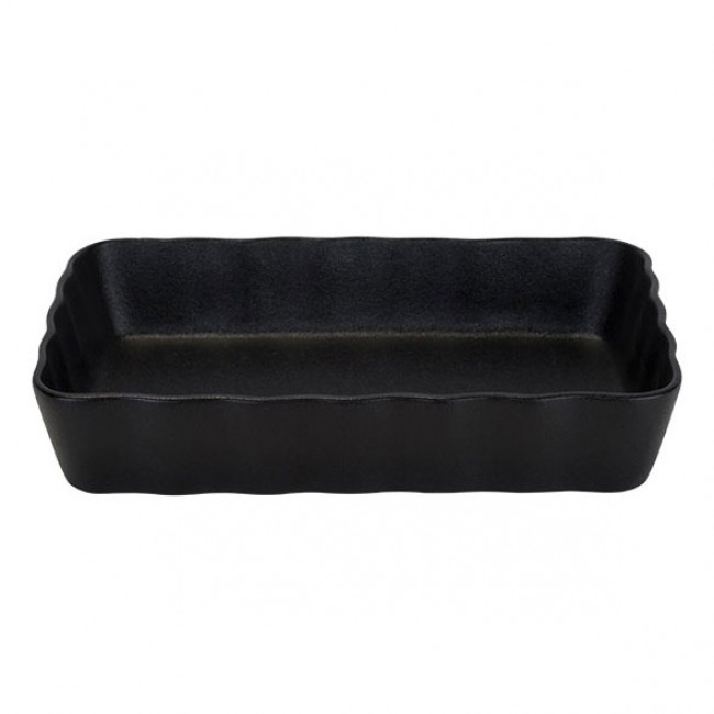 Sandstone black rectangular gratin dish 8.5 x 5.5 x 1.9 in / 21.6 x 14 x 4.8 cm