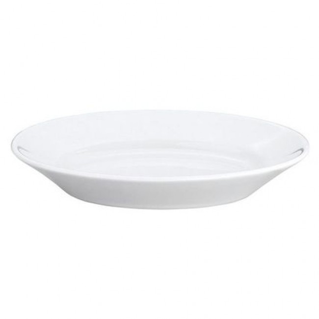 Oval serving porcelain platter 8" / 20cm x 5" / 13.5cm white - Pillivuyt