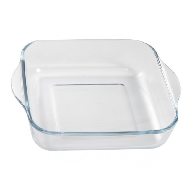 Squared glass oven dish