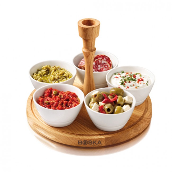 Chip & Dip oakwood tray - Life - Boska